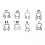 DENTAL RUBBER DAM CLAMPS 8PCS